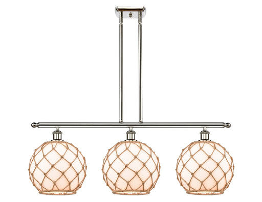 Ballston Three Light Island Pendant Polished Nickel