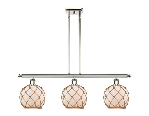 Ballston Three Light Island Pendant Polished Nickel