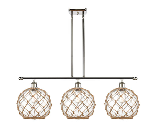 Ballston Three Light Island Pendant Polished Nickel
