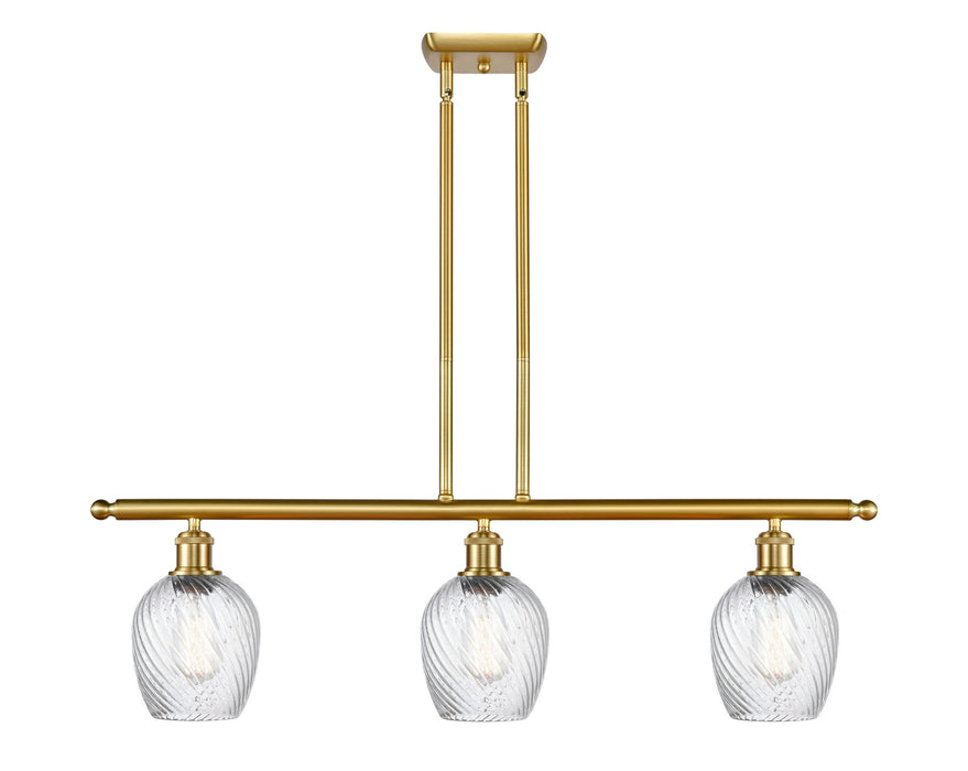 Innovations - 516-3I-SG-G292-LED - LED Island Pendant - Ballston - Satin Gold