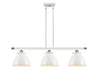 Innovations - 516-3I-WPC-M14-W - Three Light Island Pendant - Ballston - White and Polished Chrome