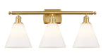 Innovations - 516-3W-SG-GBC-81 - Three Light Bath Vanity - Ballston - Satin Gold