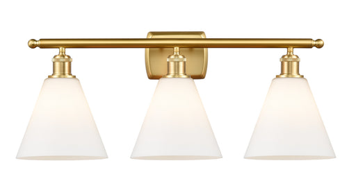 Innovations - 516-3W-SG-GBC-81 - Three Light Bath Vanity - Ballston - Satin Gold