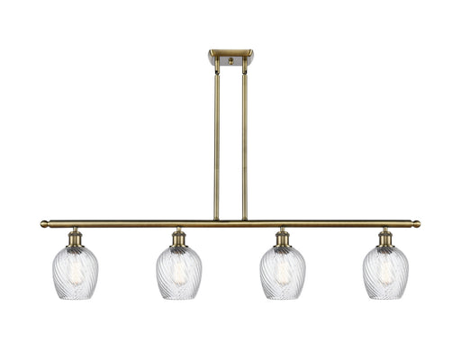 Ballston Four Light Island Pendant Antique Brass