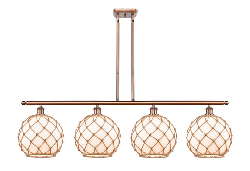 Ballston Four Light Island Pendant Antique Copper