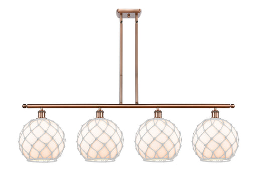 Ballston Four Light Island Pendant Antique Copper