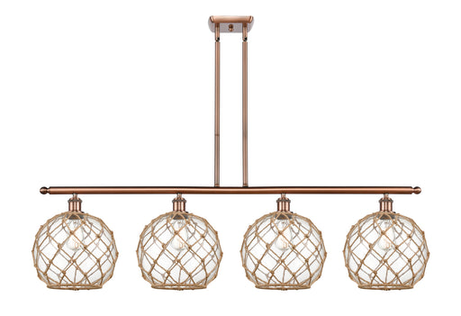 Ballston Four Light Island Pendant Antique Copper