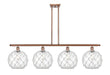 Innovations - 516-4I-AC-G122-10RW - Four Light Island Pendant - Ballston - Antique Copper