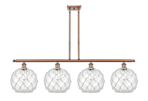 Ballston Four Light Island Pendant Antique Copper