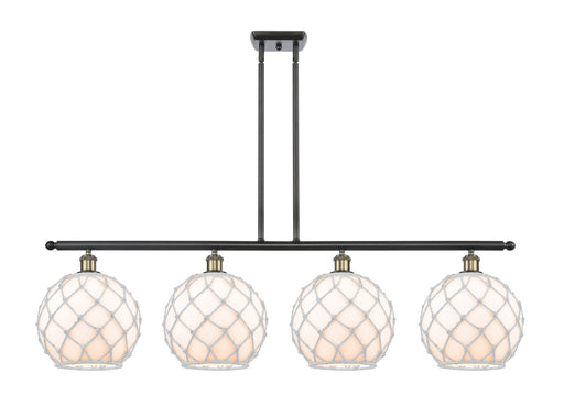 Ballston LED Island Pendant Black Antique Brass