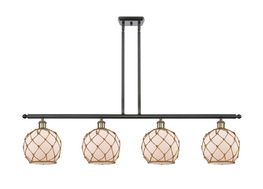 Ballston LED Island Pendant Black Antique Brass
