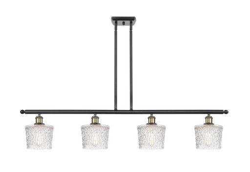 Ballston Four Light Island Pendant Black Antique Brass