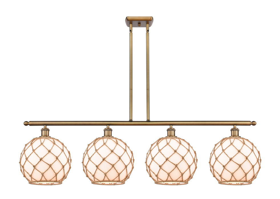 Innovations - 516-4I-BB-G121-10RB - Four Light Island Pendant - Ballston - Brushed Brass