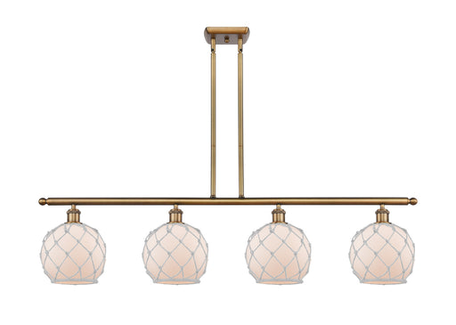 Ballston Four Light Island Pendant Brushed Brass