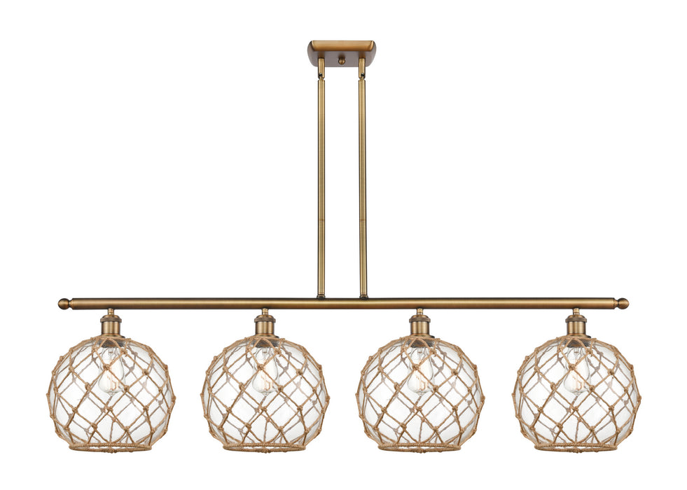 Innovations - 516-4I-BB-G122-10RB - Four Light Island Pendant - Ballston - Brushed Brass