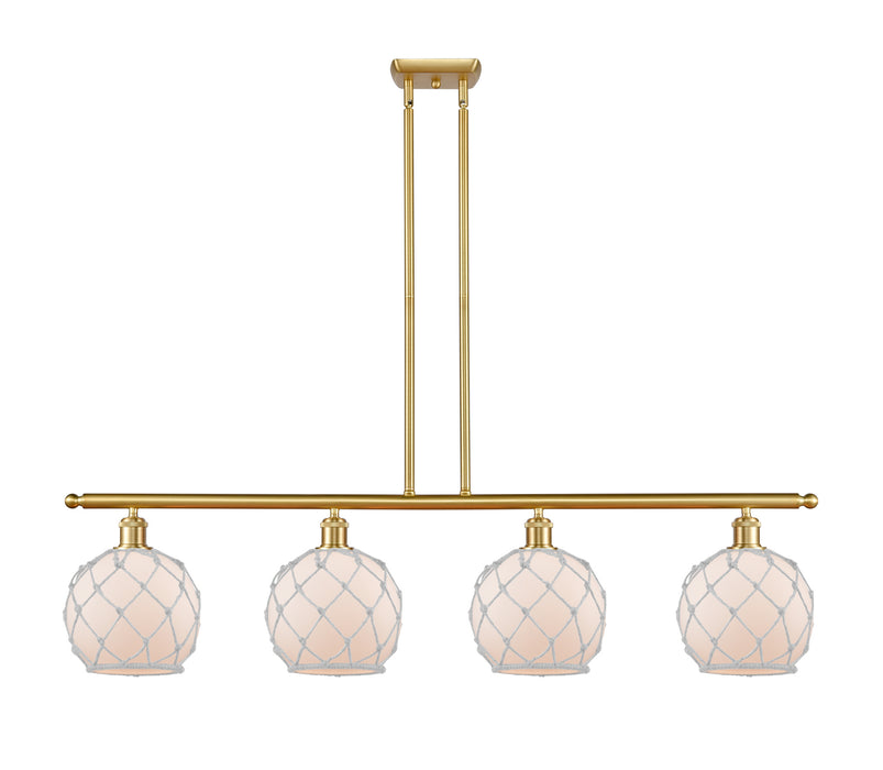 Innovations - 516-4I-SG-G121-8RW-LED - LED Island Pendant - Ballston - Satin Gold