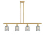 Innovations - 516-4I-SG-G257-LED - LED Island Pendant - Ballston - Satin Gold