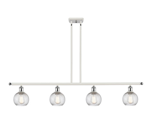 Innovations - 516-4I-WPC-G1214-6 - Four Light Island Pendant - Ballston - White and Polished Chrome