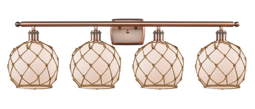 Innovations - 516-4W-AC-G121-8RB - Four Light Bath Vanity - Ballston - Antique Copper