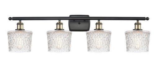 Ballston Four Light Bath Vanity Black Antique Brass