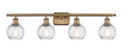 Innovations - 516-4W-BB-G1214-6-LED - LED Bath Vanity - Ballston - Brushed Brass