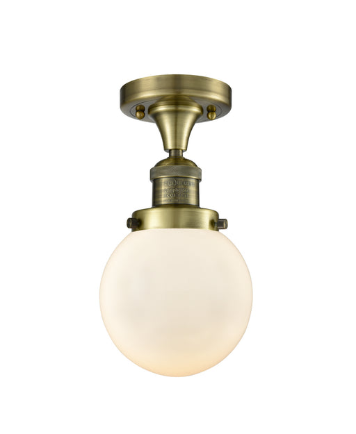 Innovations - 517-1CH-AB-G201-6 - One Light Semi-Flush Mount - Franklin Restoration - Antique Brass