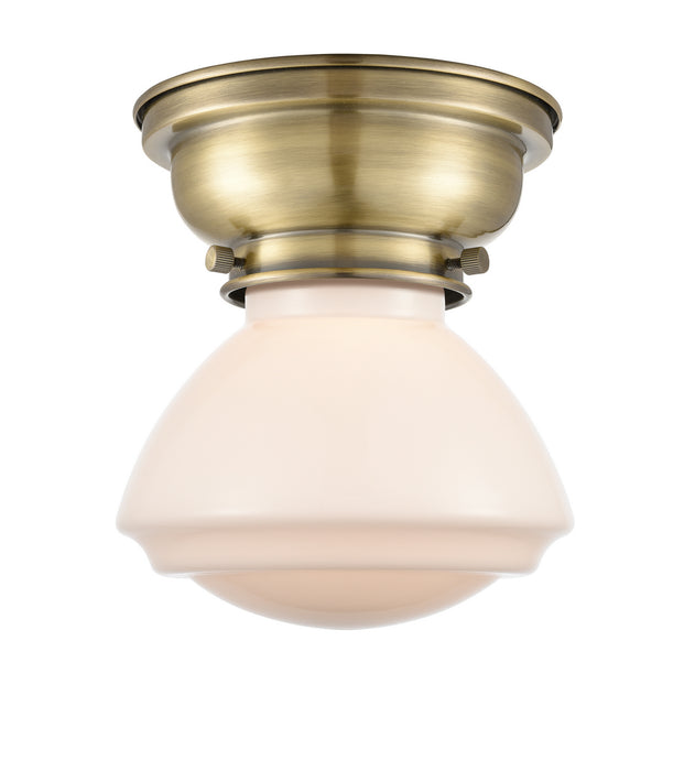 Innovations - 623-1F-AB-G321 - One Light Flush Mount - Aditi - Antique Brass