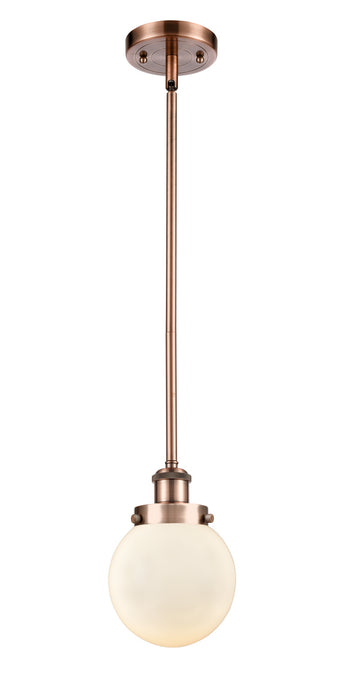 Innovations - 916-1S-AC-G201-6-LED - LED Mini Pendant - Ballston - Antique Copper