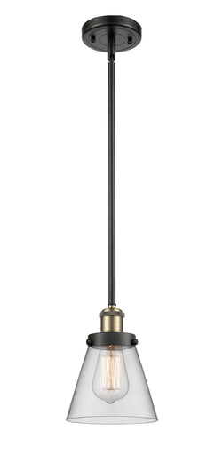 Ballston Urban One Light Mini Pendant Black Antique Brass
