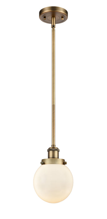 Innovations - 916-1S-BB-G201-6 - One Light Mini Pendant - Ballston - Brushed Brass