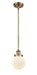Innovations - 916-1S-BB-G201-6-LED - LED Mini Pendant - Ballston - Brushed Brass