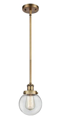 Ballston Urban One Light Mini Pendant Brushed Brass