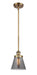 Innovations - 916-1S-BB-G63-LED - LED Mini Pendant - Ballston - Brushed Brass