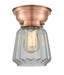 Innovations - 623-1F-AC-G142 - One Light Flush Mount - Aditi - Antique Copper