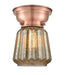 Innovations - 623-1F-AC-G146 - One Light Flush Mount - Aditi - Antique Copper
