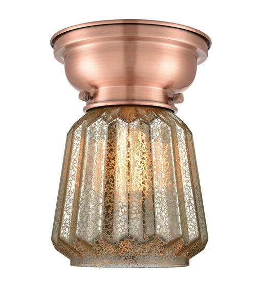 Innovations - 623-1F-AC-G146-LED - LED Flush Mount - Aditi - Antique Copper
