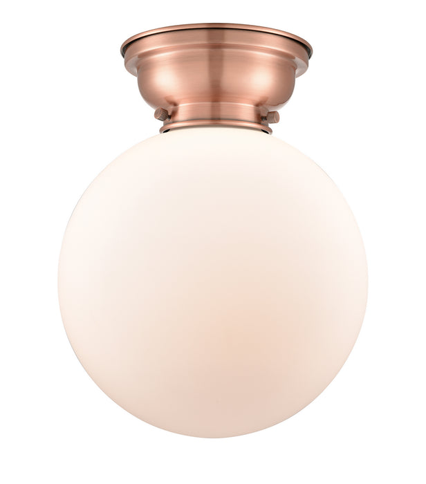 Innovations - 623-1F-AC-G201-10 - One Light Flush Mount - Aditi - Antique Copper