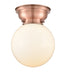 Innovations - 623-1F-AC-G201-8 - One Light Flush Mount - Aditi - Antique Copper