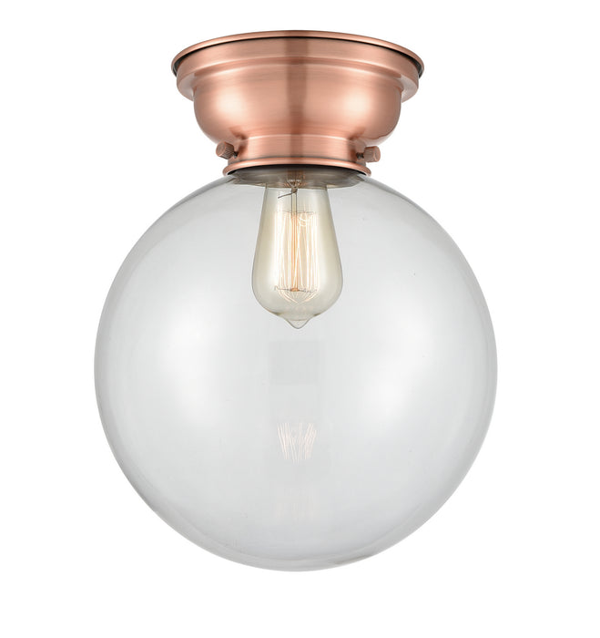 Innovations - 623-1F-AC-G202-10 - One Light Flush Mount - Aditi - Antique Copper