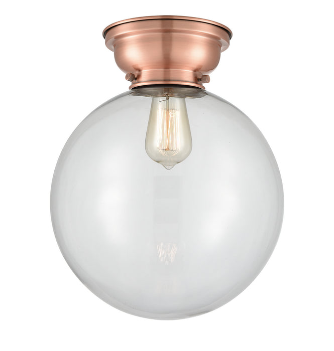 Innovations - 623-1F-AC-G202-12 - One Light Flush Mount - Aditi - Antique Copper