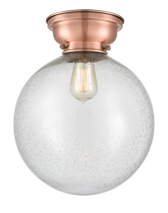 Innovations - 623-1F-AC-G204-12 - One Light Flush Mount - Aditi - Antique Copper