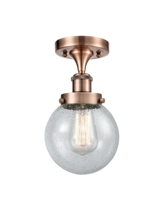 Innovations - 916-1C-AC-G204-6 - One Light Semi-Flush Mount - Ballston - Antique Copper