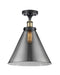 Innovations - 916-1C-BAB-G43-L - One Light Semi-Flush Mount - Ballston - Black Antique Brass