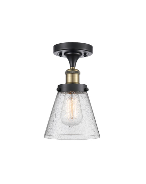 Innovations - 916-1C-BAB-G64 - One Light Semi-Flush Mount - Ballston - Black Antique Brass