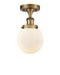 Innovations - 916-1C-BB-G201-6 - One Light Semi-Flush Mount - Ballston - Brushed Brass