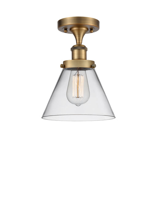 Innovations - 916-1C-BB-G42 - One Light Semi-Flush Mount - Ballston - Brushed Brass