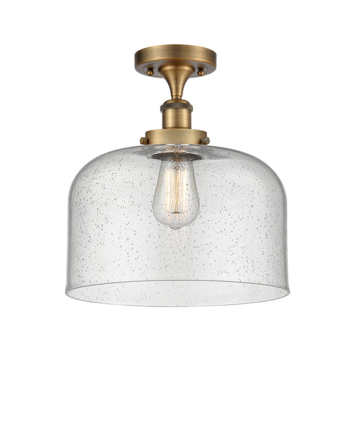 Innovations - 916-1C-BB-G74-L - One Light Semi-Flush Mount - Ballston - Brushed Brass