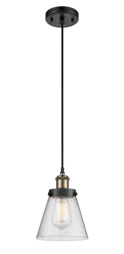 Ballston Urban One Light Mini Pendant Black Antique Brass