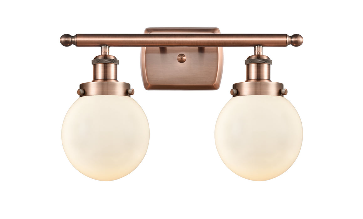 Innovations - 916-2W-AC-G201-6 - Two Light Bath Vanity - Ballston - Antique Copper