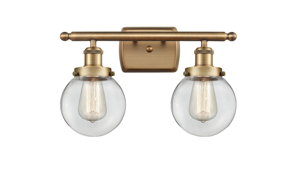 Innovations - 916-2W-BB-G202-6 - Two Light Bath Vanity - Ballston - Brushed Brass